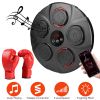 Music Boxing Machine Electronic Wall Target Punching Pad LED Lighted Sandbag Boxing Training Machine Exercise Equipment with Adult Boxing Gloves