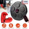 Music Boxing Machine Electronic Wall Target Punching Pad LED Lighted Sandbag Boxing Training Machine Exercise Equipment with Kids Boxing Gloves