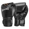 Boxing Gloves PU Leather Punching Gloves Full Finger Fighting Gloves Training Mitts for Men and Women for MMA Muay Thai Kick Boxing