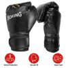 Boxing Gloves PU Leather Punching Gloves Full Finger Fighting Gloves Training Mitts for Men and Women for MMA Muay Thai Kick Boxing