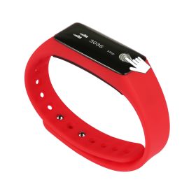 Fitness Tracker Activity Tracker Watch with Heart Rate Monitor IP67 Waterproof Smart Band Step Counter Calorie Counter Call & SMS Pedometer (Option: Red)