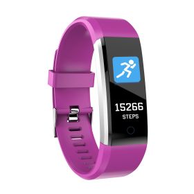 0.96\'\' Fitness Tracker Activity Tracker w/Heart Rate IP67 Waterproof Smart Band Blood Oxygen Sleep Monitor Pedometer Sedentary Reminder Call Message (Option: Purple)