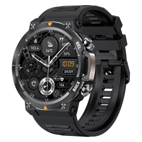 MAX18 Men Smartwatch AMOLED1.43inch Big Screen BT Calls Gesture Control AI Voice Sports Smart Watch Men (Option: Black)