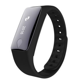 Fitness Tracker Activity Tracker Watch with Heart Rate Monitor IP67 Waterproof Smart Band Step Counter Calorie Counter Call & SMS Pedometer (Option: Black)