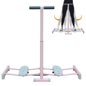 Ski Machine Foldable, Simulated Ski Trainer With 4-Level Adjustable Non-Slip Pedal Armrest, Pelvic Floor Muscle Trainer For Home (Option: Pink)