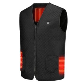 Heat Jacket Vest 3 Heating Gear Adjustable USB Heated Vest Warm Heat Coat Vest w/ 5 Heating Zones For Men Women Winter Outdoor Activity (Option: M)